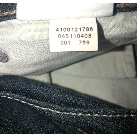 Levis 511 Mens Jeans W32 L30 Slim Fit Dark Wash Blue Contrast Stitching Stretch - Picture 4 of 10